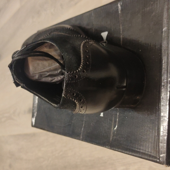 Men's dress Shoes Oxford Derby Leather & suede look - Picture 3 of 4